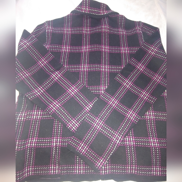 NWOT Jones New York Signature Black & Purple Plain Sweater Jacket – Size XL - Picture 8 of 9